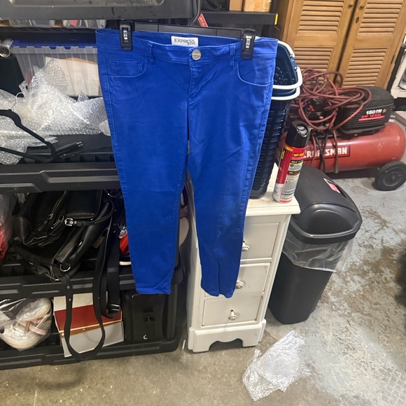 Express Women Skinny Jeans in Bright Blue - Picture 11 of 12